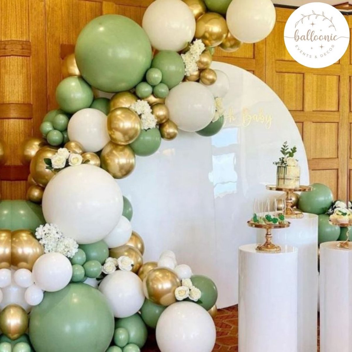 Ronde Ballon Boog Kit - 2.4M Grote Gouden Metalen Cirkel Boog Achtergrond Frame Stand met Basis voor Buitenshuis Bruiloft Verjaardagsfeest Decoraties, Goud,1.8m