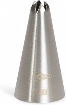 spuitmond Gesloten Ster 4 mm RVS zilver