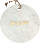 serveerplateau Enjoy 25,5 cm marmer wit/goud