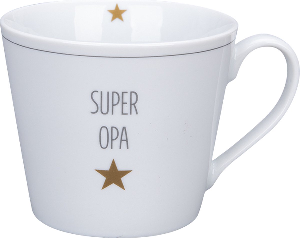 Mok super opa , tas met tekst opa. 400 ml