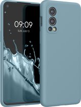 kwmobile telefoonhoesje geschikt voor OnePlus Nord 2 5G - Hoesje met siliconen coating - Smartphone case in Arctische nacht