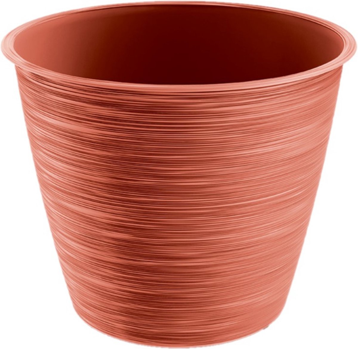 Prosperplast Plantenpot/bloempot Paintstripe - kunststof - rood - 25 x 30 cm - binnen/buiten