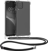 kwmobile telefoonhoesje geschikt voor Samsung Galaxy A22 4G - Hoesje met telefoonkoord - Back cover in transparant