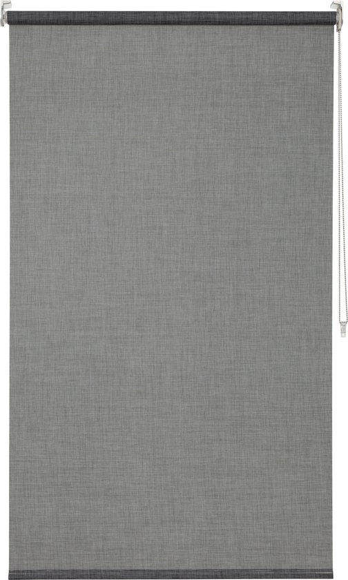 INSPIRE - Zij-trekgordijn Schermzonwering PUEBLA - PARIJS - B.75 x H.250 cm - Grijs - Warmte-isolerend - Raamgordijn