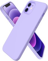 Hoesje Compatibel met iPhone 12 Mini 5.4 Silicone Case, Case Ultra Thin Volledige Bescherming Liquid Silicone Phone Case Bescherming voor de iPhone 12 Mini (2020) 5,4 inch Light Purple