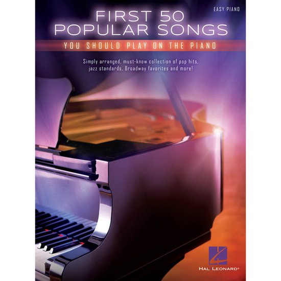 Boek cover First 50 Popular Songs You Should Play On The Piano van Hal Leonard Publishing Corporati (Paperback)