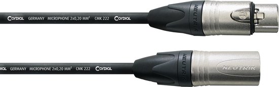Cordial CPM 3 FM-FLEX Mikrofonkabel – 3 M Länge, Mit Neutrik XLR-Steckern, Für Studio & Bühne