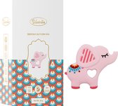 Biberoia® Bijtring olifantje - Baby - Koelbijtring - Bijtring - Bijtspeelgoed - Baby speelgoed - Badspeelgoed - Roze