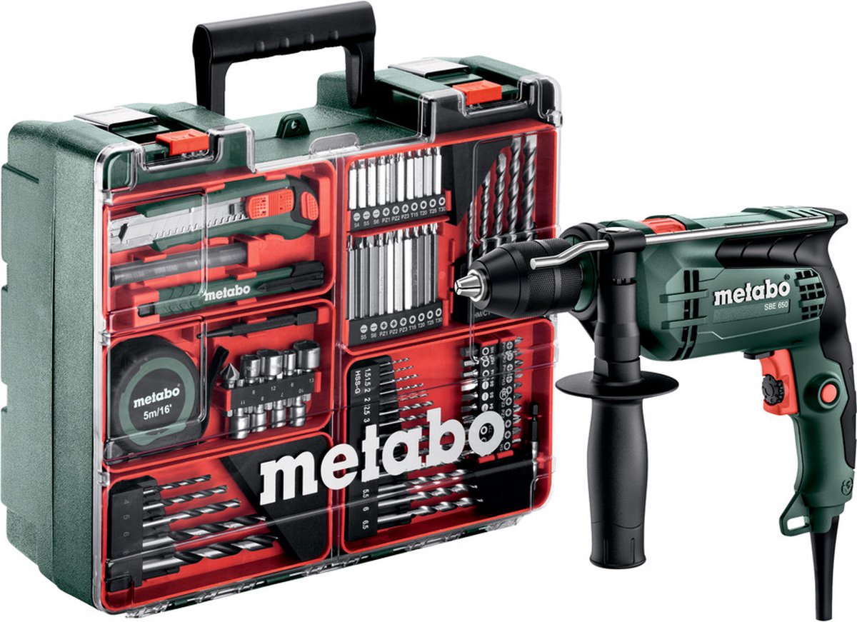 Metabo Klopboormachine 650 W Incl. accessoires, Incl. koffer