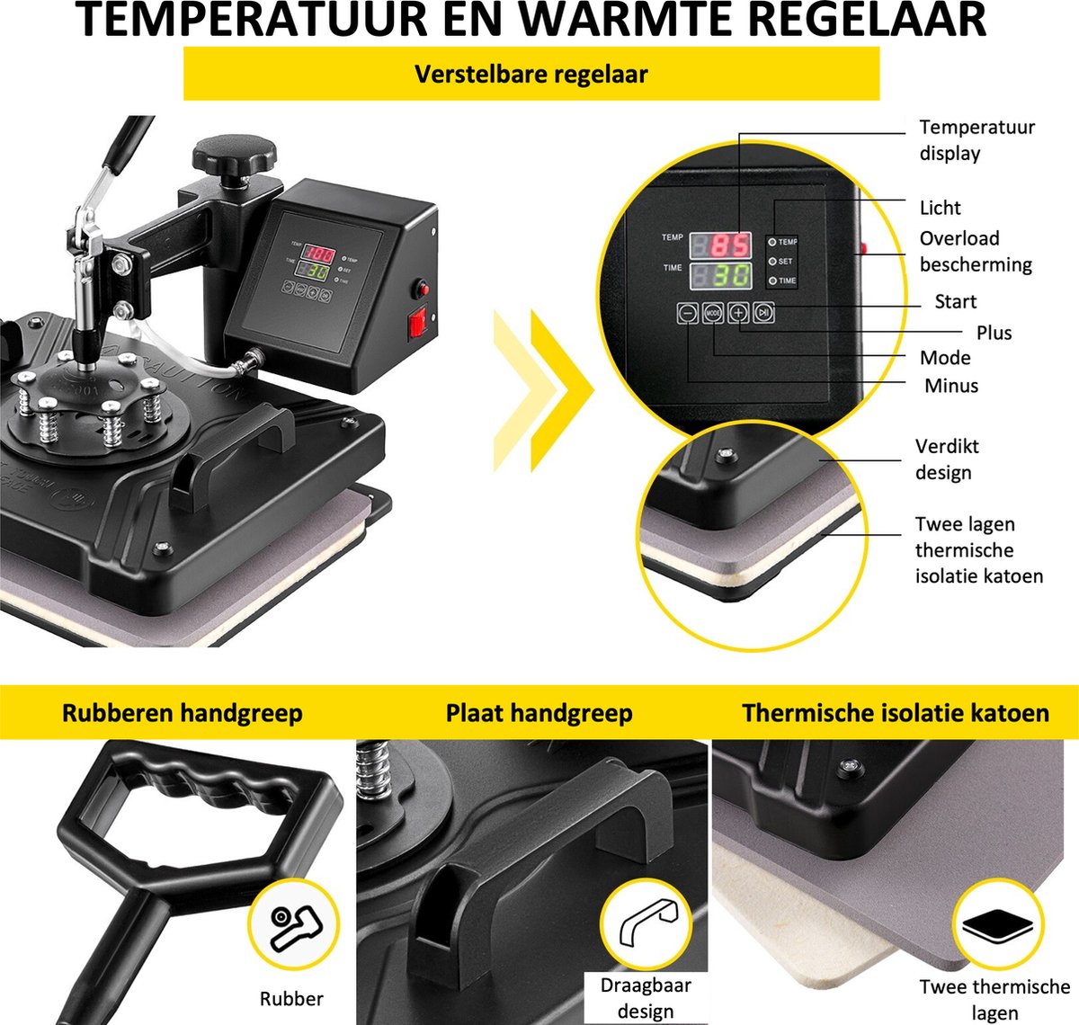 Heat Press Mini Press Plotter Machine Kleine Heat Press T-shirt