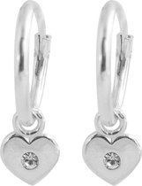Jewelryz Heart Sparkle Oorbellen | 925 zilver ooringen | 12 mm