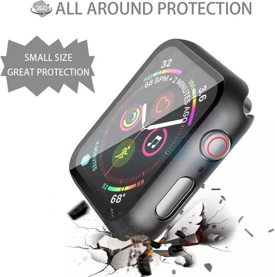 Saliseal Screenprotector + Hoesje - Apple Watch Series 4/5 40 mm - Zwart - Saliseal