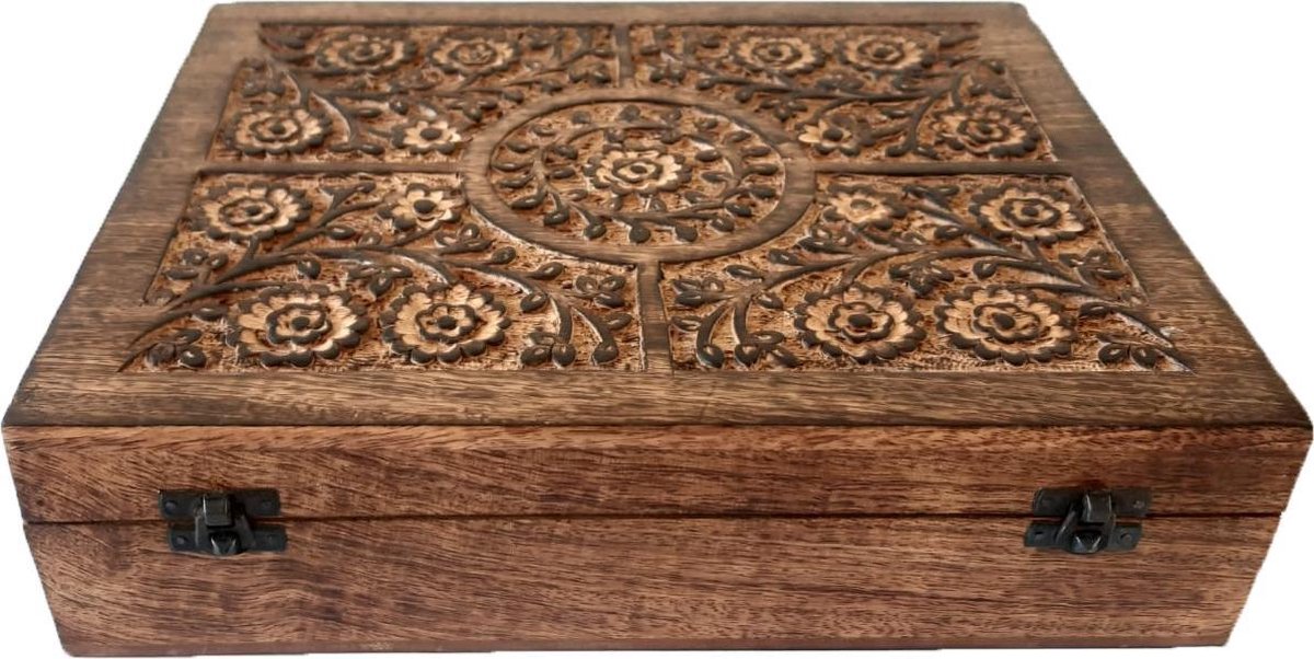 Goedkoopste Opbergbox 80 vakken hout - etherische olie - sieradendoos - organizer