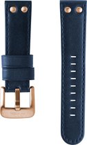 24mm Blue leather strap for pilot