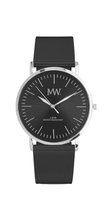 MW Horloge Flat Style Zwart Zilver