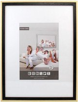 Tweekleurige Houten Wissellijst - Fotolijst - 50x70 cm - Ontspiegeld Kunstglas - Zwart / Blank - 20 mm