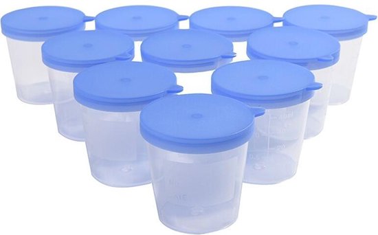 inschakelen hart het formulier Kleine verf potjes met deksel - 10 stuks - cup - 40 ml - afsluitbaar - anti  lek deksel | bol.com
