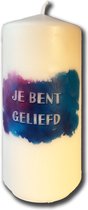 Kaars Je bent geliefd  15 x 6,5 cm