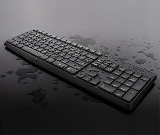 Logitech MK235 - Draadloos Toetsenbord en Muis - QWERTY - Donkergrijs