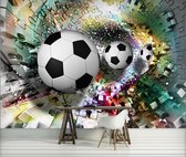 Colorful Puzzle Football Photo Wallcovering
