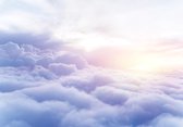 Fotobehang Vlies | Wolken | Paars, Blauw | 368x254cm (bxh)