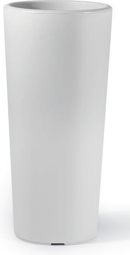 Horen van Verouderd Veronderstelling VECA plantenbak Clou rond 45cm hoogte 100cm wit | bol.com