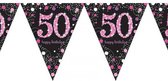 Vlaggenlijn 50 Sparkling celebrations roze 4 meter