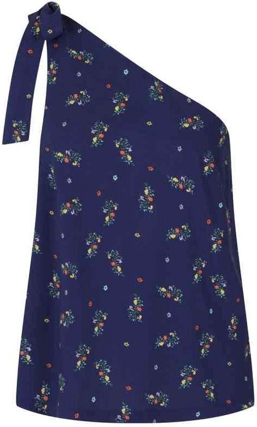Dancing Days - SPRING SPRIG A-SYMETRIC Mouwloze top - L - Blauw