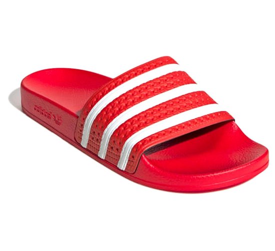 adidas Adilette Slippers - Maat 43 - Unisex - rood/wit | bol.com