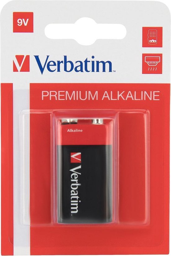 Verbatim - 9 V Alkaline Battery 1PK