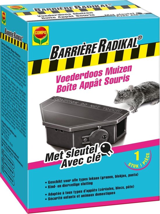 Voederdoos Barrière Radical muizen - met sleutel