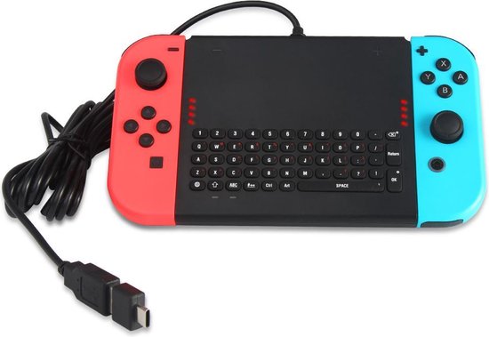 Gedwongen Vroeg bewondering Nintendo Switch Toetsenbord voor Joy Con Controller – Zwart | bol.com