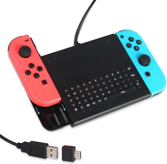 bol.com | Nintendo Switch Toetsenbord voor Joy Con Controller – Zwart