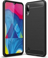 Ntech Soft Brushed Hoesje Geschikt Voor Samsung Galaxy A10/M10 - Matt Zwart