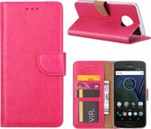 Motorola Moto G6 Plus Hoesje boektype case / geschikt voor 3 pasjes Pink
