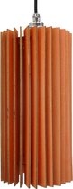 wodewa moderne hanglamp hout plafondlamp LUX rode LED E27 duurzame plafondlamp berkenhout houten lamp in hoogte verstelbare hanglamp
