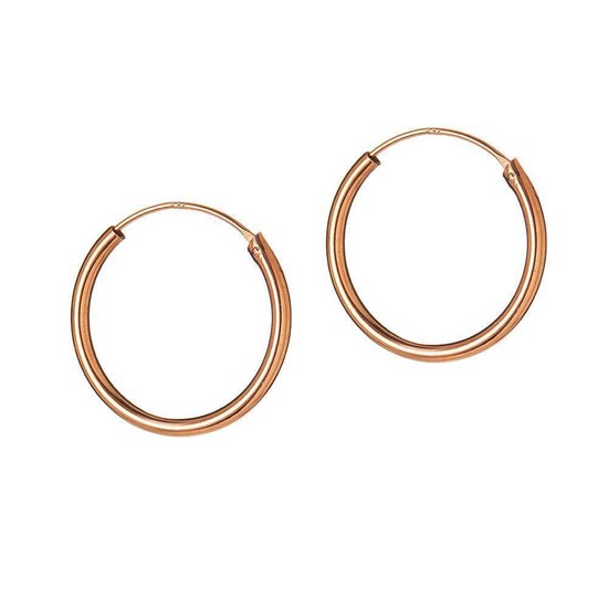 Pink Rosé Plated Hoops 20MM 1,5MM