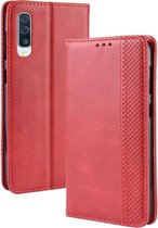 Coque Samsung Galaxy A50 / A30s - Étui livre Vintage - Rouge