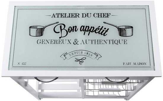 Chariot de cuisine Eazy Living Isaac blanc
