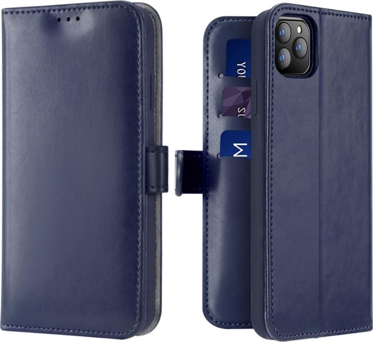 Lederen Wallet Case voor iPhone 11 Pro 5.8 inch- Blauw - Dux Ducis