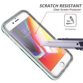 Compatible iPhone 6 / 6s Hoesje - Transparant Anti Shock verstevigd Achterkant Case Backcover + 2 Tempered 9H screenprotector Full Cover Bescherm Glas geschikt voor iPhone 6 en 6s