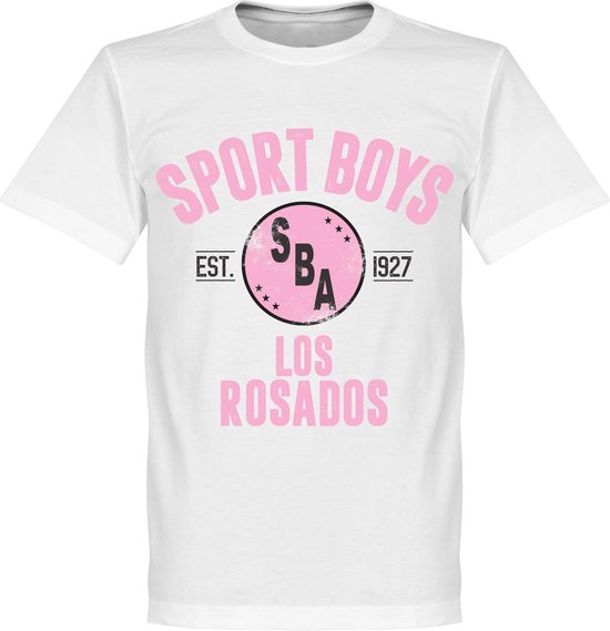 T-Shirt Sport Boys Established - Blanc - 5XL