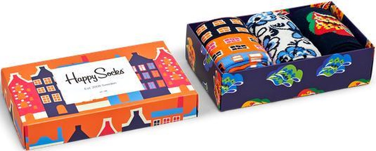 Happy Socks - Dutch edition Giftbox - Sokken - Maat 41-46 | bol.com