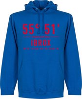 Rangers FC Ibrox Park Coördinaten Hooded Sweater - Blauw - S