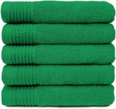 The One Voordeel Handdoeken Groen 5 stuks 50x100cm