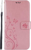 Apple iPhone 11 Pro Bookcase - Roze - Vlinders - Portemonnee Hoesje