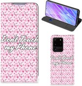 Geschikt voor Samsung Galaxy S20 Ultra Design Case Flowers Pink DTMP