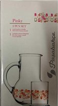 Pasabahce Pinky - Schenkkan Met Waterglas -  2 Delig - 1000 ml