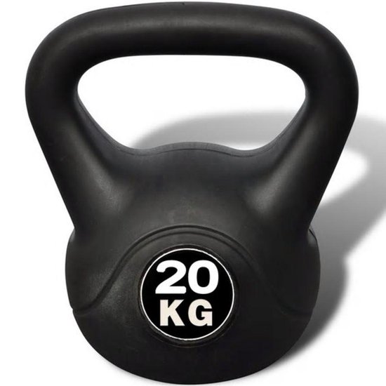 Gedeeltelijk Aktentas snijden vidaXL - Kettlebell - 20 kg - Zwart | bol.com