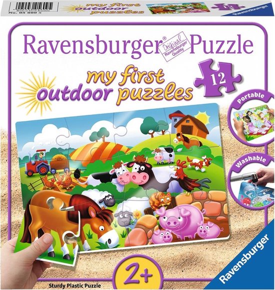 idee genezen pil Ravensburger Lieve boerderijdieren plastic puzzle - 12 stukjes -  kinderpuzzel | bol.com
